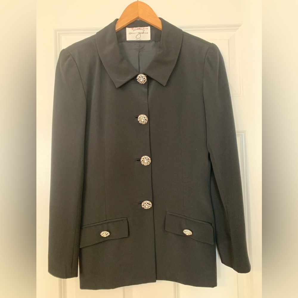 Vintage Eric Gaskins Rhinestone Buttons Blazer